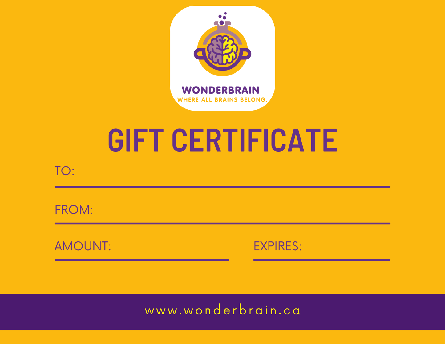 Wonderbrain Gift Card